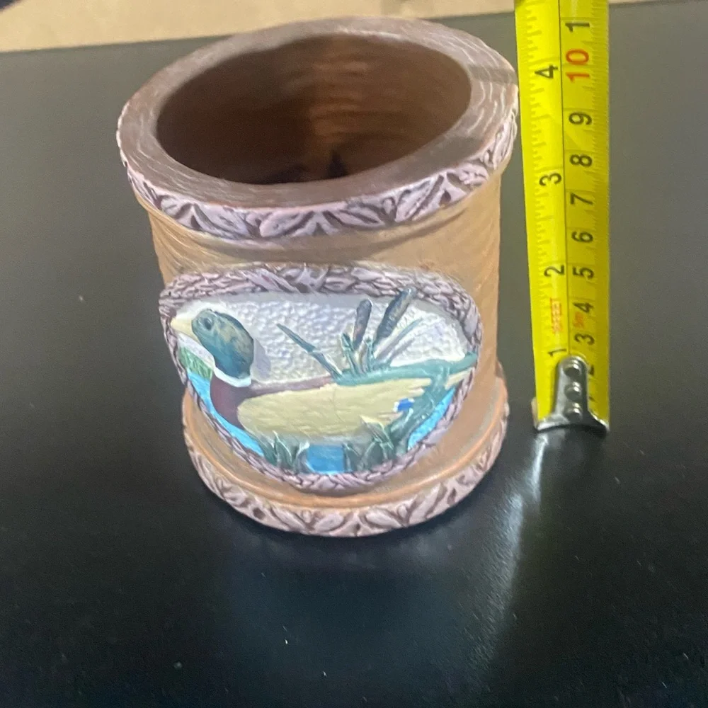 Vintage 1997 Mallard Duck FIGI Pen/Pencil Holder Office Supplies